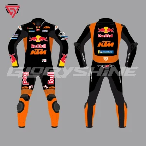 Pedro Acosta Winter Test Suit Red Bull GasGas Tech3 MotoGP 2024 Front & Back 2D