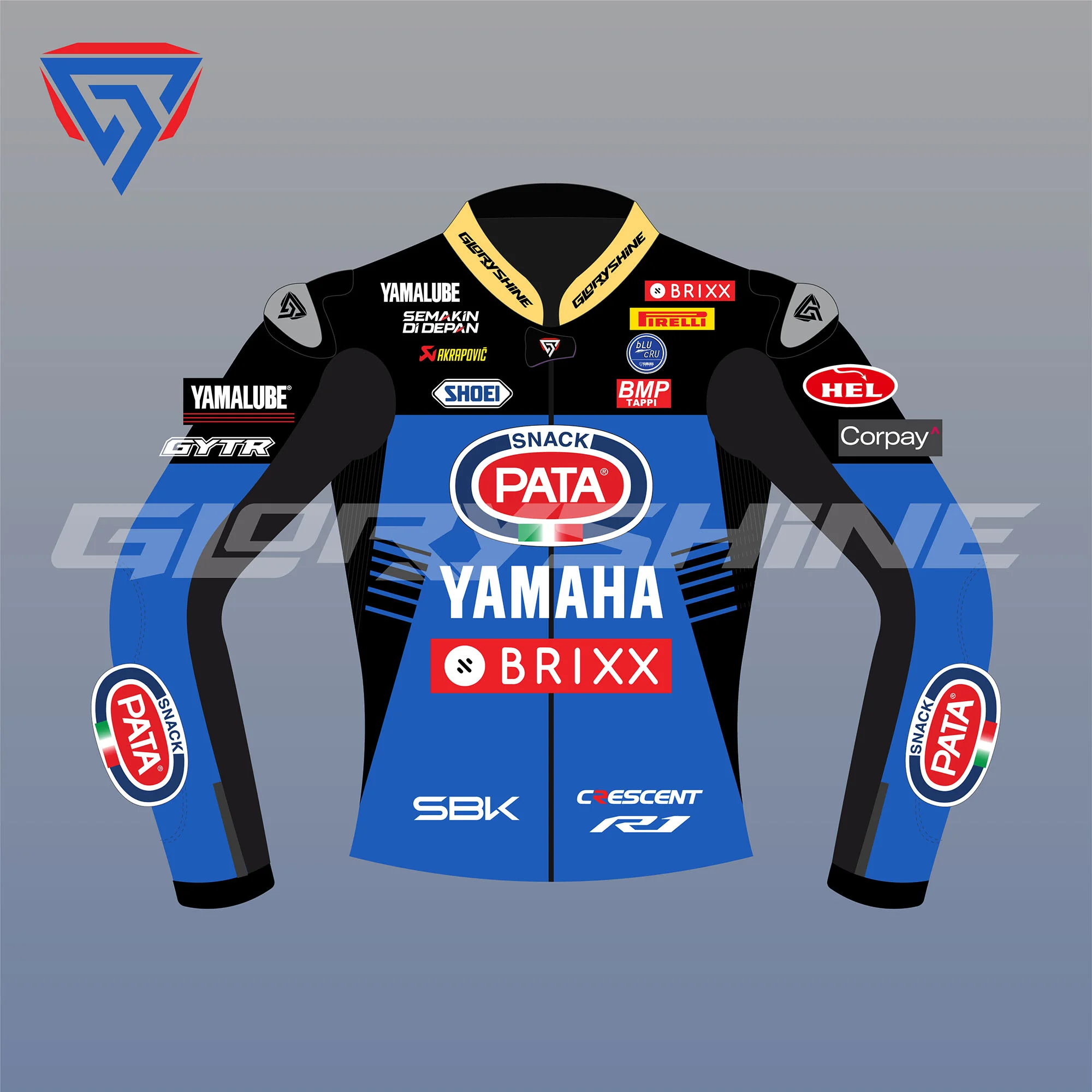 Toprak Razgatlioglu Race Jacket Pata Yamaha with Brixx WSBK 2022 Front 2D