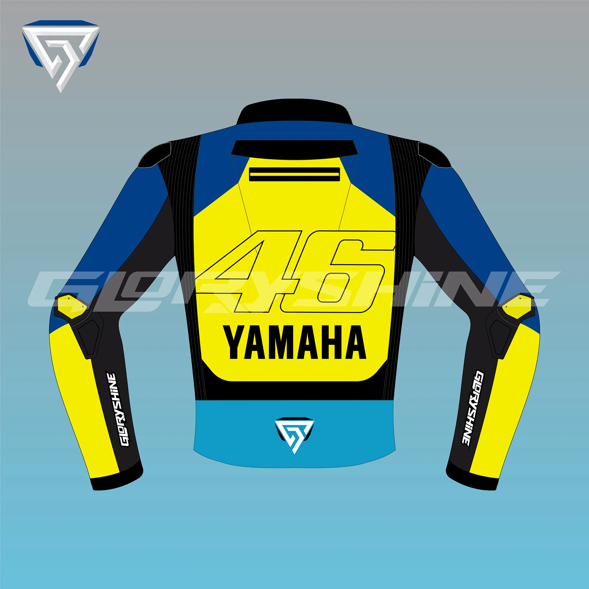 Valentino Rossi Race Jacket Misano World Circuit MotoGP 2022 Back 2D