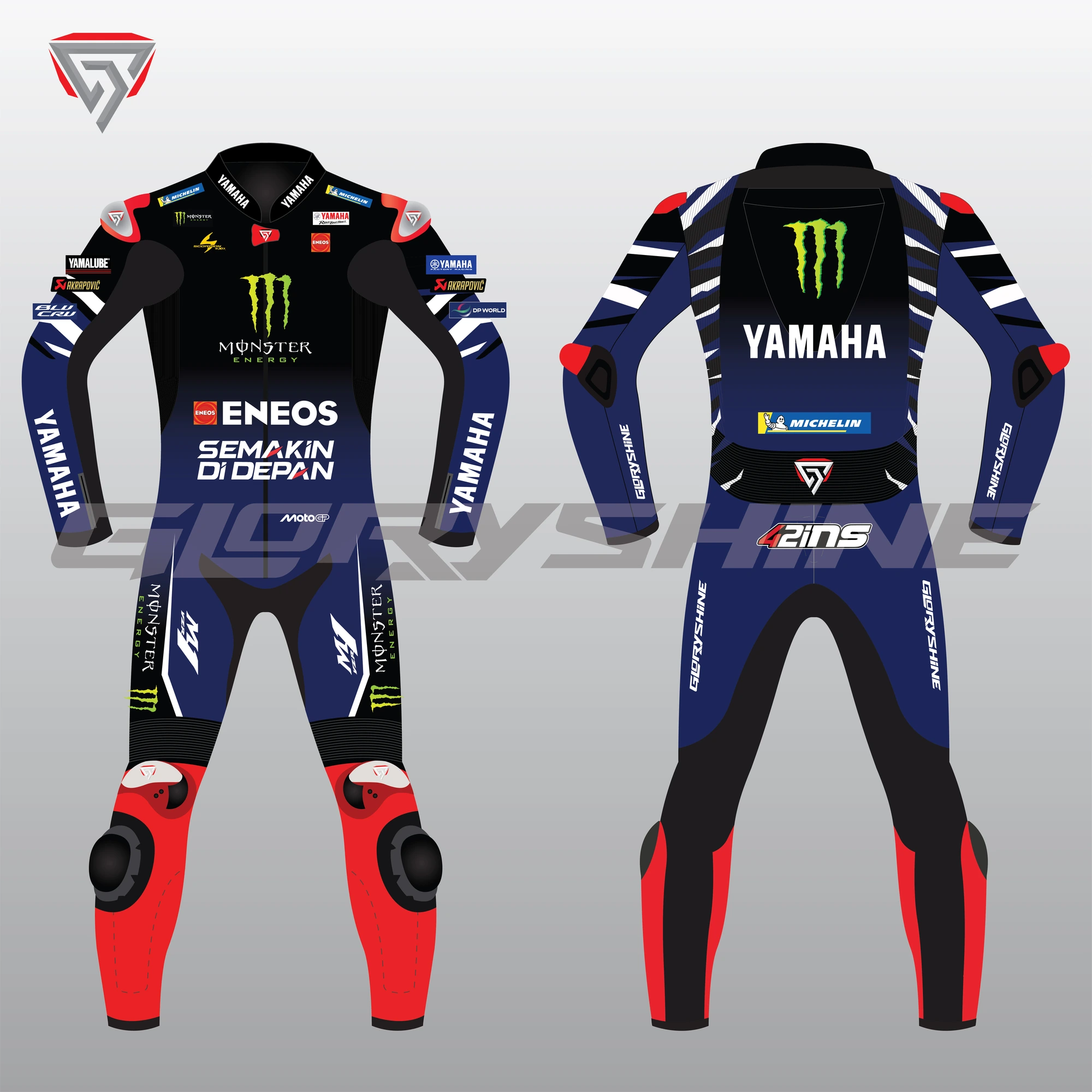 Alex Rins Monster Energy Yamaha Suit MotoGP 2026 Front & Back